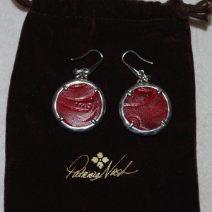 NWOT Patricia Nash Elena Leather Charm Drop Earrings